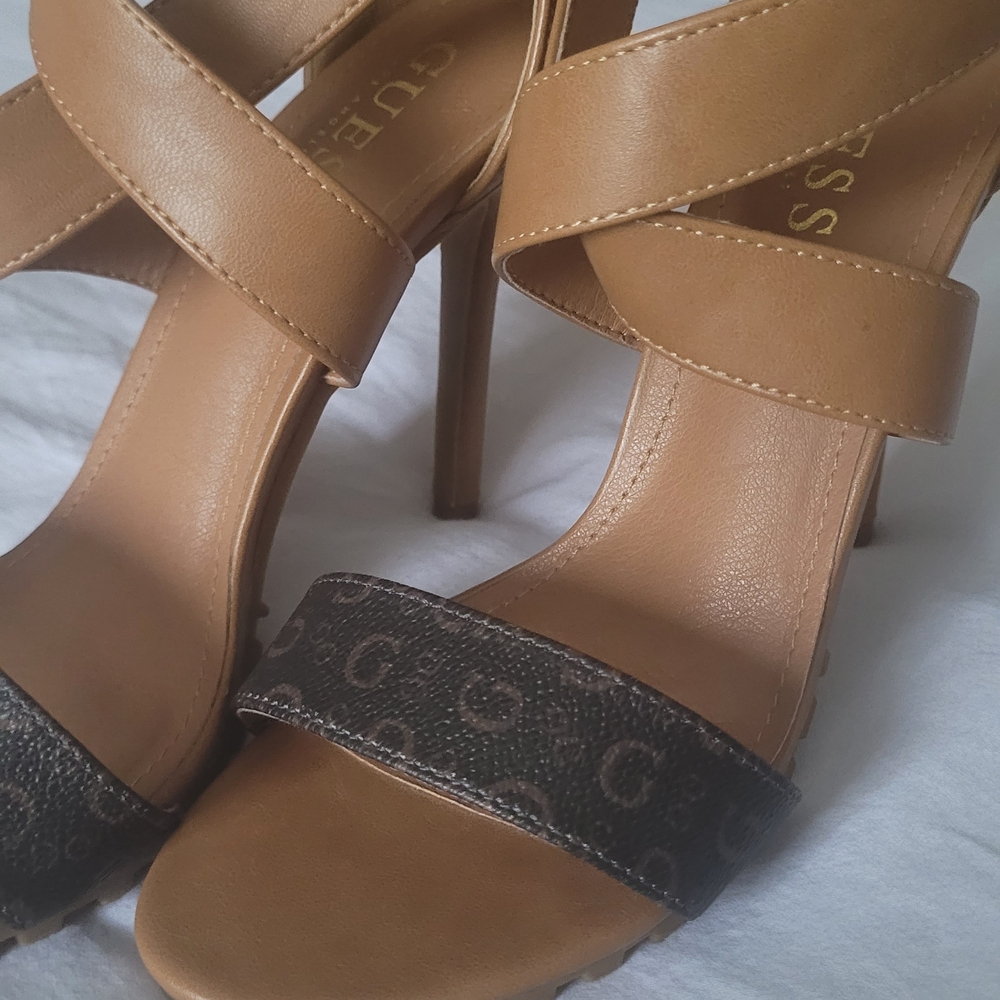 Guess Tan and Black Women's Heels